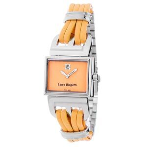 Laura Biagiotti Orange Leather Lining Dress Women's Watch